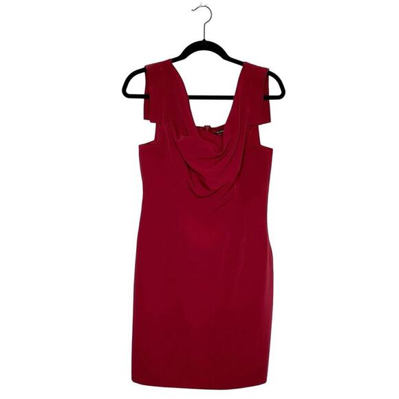 Black Halo Jackie O Sheath Dress Women's Burgundy Size 10 - Picture 1 of 5